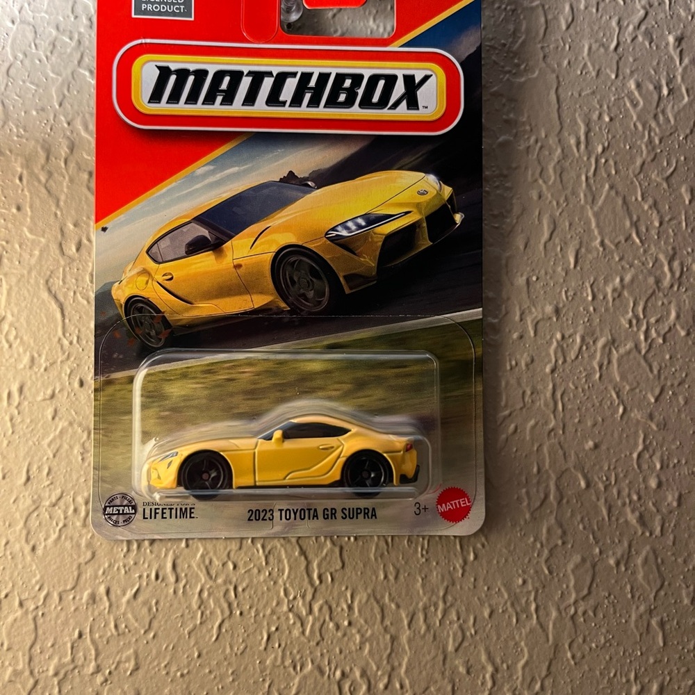Matchbox Yellow Toyota GR Supra Toy Car